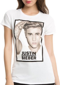 Girls Justin Bieber Photo T-Shirt - CELEBRITHINGS